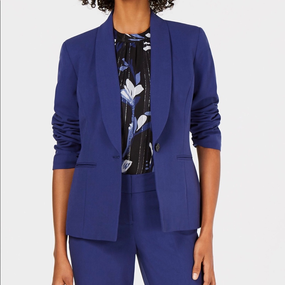Nine West One Button Shawl Collar Jacket NW109